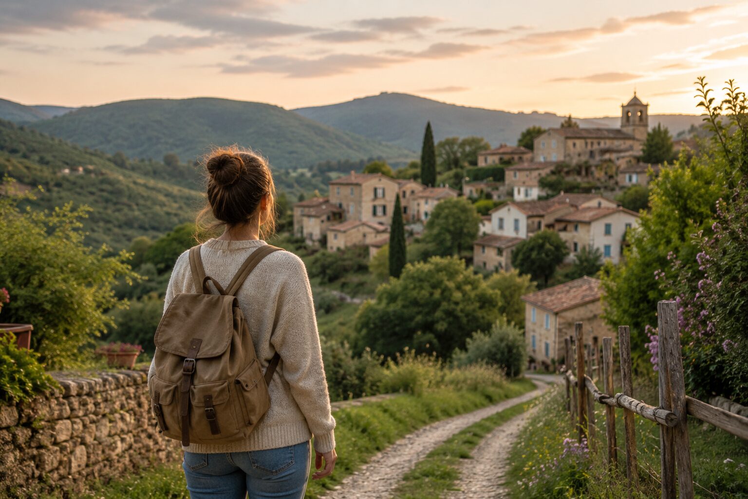 Joven contempla un pueblo rural rodeado de naturaleza como alternativa para mudarse desde la ciudad en busca de una vivienda más asequible.