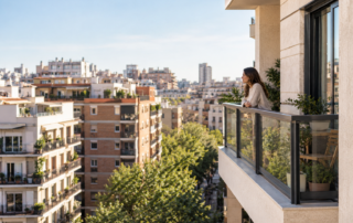 Vivienda en alquiler con balcón y vistas a la ciudad